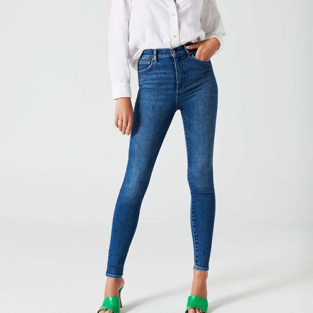 Denim Forum The Lola High Rise Skinny Medium Wash Jean Size 26